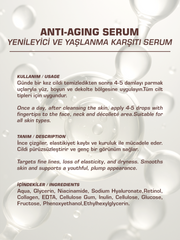 Vang Retinol Yaşlanma ve Kırışıklık Karşıtı & Onarıcı Gece Serumu | Hyaluronik Asit & Vegan Kolajen 30 ml