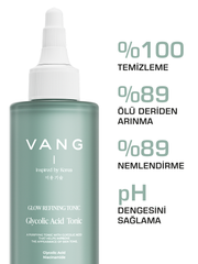 Vang Glikolik Asit Tonik | Canlandırıcı ve Gözenek Sıkılaştırıcı Tonik, Tüm Ciltler İçin 200 ml