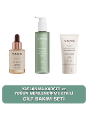 Bakım Seti Yaşlanma Karşıtı Retinol + Nemlendirici Krem + Yağ Bazlı Makyaj Temizleme Jeli