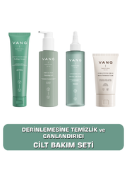 Peeling + Yüz Yıkama Jeli + Gözenek Sıkılaştıcı Tonik + Yoğun Nemlendirici Krem Cilt Bakım Seti