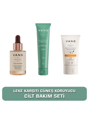 Koyu Leke Ve Sivilce Karşıtı + Siyah Nokta Karşıtı Arındırıcı Yüz Peelingi + Yüksek Korumalı Pembe Renkli Güneş Kremi CİLT BAKIM SETİ