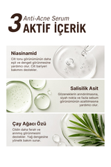 Vang Niacinamide & Salicylic Acid Serum, Akneye Meyilli Ciltler İçin, Siyah Nokta & Gözenek Görünümü Karşıtı, 30 ml
