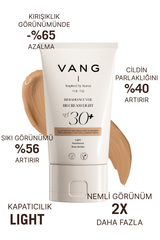 Vang BB Krem SPF 30+, Ton Eşitleyici, Nemlendirici & Aydınlatıcı, Güneş Koruması, Doğal Kapatıcı, Light 40 ml