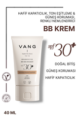 Vang BB Krem SPF 30+, Ton Eşitleyici, Nemlendirici & Aydınlatıcı, Güneş Koruması, Doğal Kapatıcı, Light 40 ml