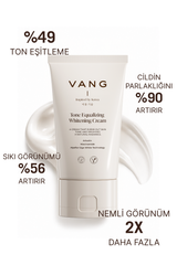 Vang Cilt Beyazlatıcı Krem, Leke ve Kararma Karşıtı, Aydınlatıcı & Cilt Tonu Eşitleyici, Arbutin + Niacinamid Destekli, Leke Karşıtı Krem 50 ml
