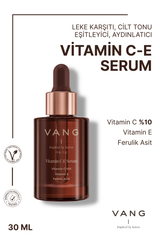 Vang Leke Karşıtı & Aydınlatıcı C Vitamini Serumu | E Vitamini & Ferulic Asit | Nemlendirici & Kırışıklık Karşıtı 30 ml