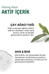 Vang AHA&BHA, Çay Ağacı Yağı İçeren, Arındırıcı Peeling Krem, Sivilce, Siyah Nokta Karşıtı & Gözenek Arındırıcı, Peeling Krem 100 ml