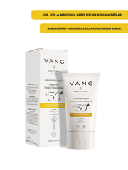 Vang Yüksek Koruyucu Güneş Kremi ve Nemlendirici Güneş Kremi | Mavi Işık Koruma SPF 50+ 50 ml